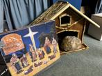 Kerststal met beeldjes en verlichting, Ophalen of Verzenden