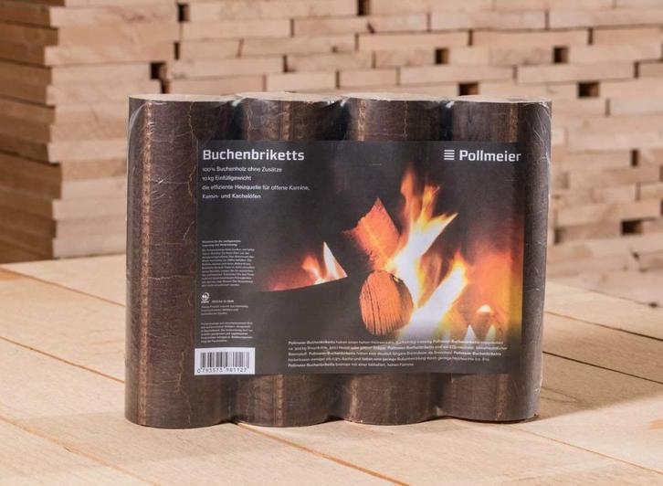 Pollmeier Super Briketten, Tuin en Terras, Haardhout, Beukenhout, Ophalen