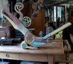 Dayak beeld Neushoornvogel DY1 Borneo Indonesie hout vogel, Antiek en Kunst, Kunst | Niet-Westerse kunst, Ophalen of Verzenden