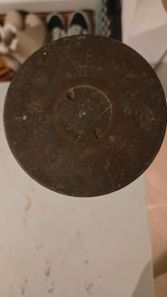 Oude Tankgranaathuls - 1939, Verzamelen, Militaria | Algemeen, Landmacht, Hulzen of Bodemvondsten, Nederland, Ophalen of Verzenden