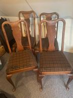4 eiken houten stoelen, opknappers, Ophalen of Verzenden