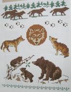 Borduurpatroon  Wolven en Beren   nr 6102, Verzenden, Nieuw, Handborduren, Patroon
