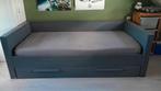 WOOOD Dennis kinderkamer bed bedbank met lade staal grijs, Ophalen, 85 tot 100 cm, Zo goed als nieuw, Lattenbodem