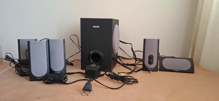 Complete Creative SBS580 5.1 Surround Speakerset, Computers en Software, Pc speakers, Zo goed als nieuw, Ophalen