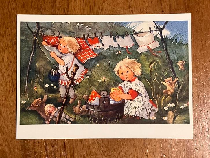 Mili Weber - Frisse Wind. Kinderen doen de was., Verzamelen, Ansichtkaarten | Themakaarten, Ongelopen, 1980 tot heden, Kinderen