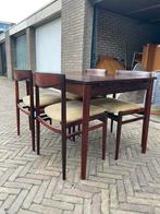 Vintage palissander eetkamerset, Huis en Inrichting, Tafels | Eettafels, Ophalen of Verzenden, Zo goed als nieuw, Rechthoekig