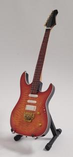 Mark Knopfler Dire Straits orange miniatuur gitaar hout 25cm, Verzamelen, Info@deconoord.nl, Verzenden, Deco Noord, Nieuw
