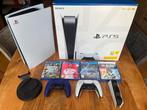 PlayStation 5 Disc Editon + 2 controllers en oplaadstation, Ophalen of Verzenden, Zo goed als nieuw