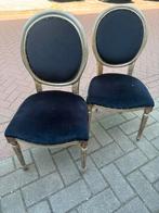 brocante stoelen, Ophalen, Gebruikt, Blauw, Twee