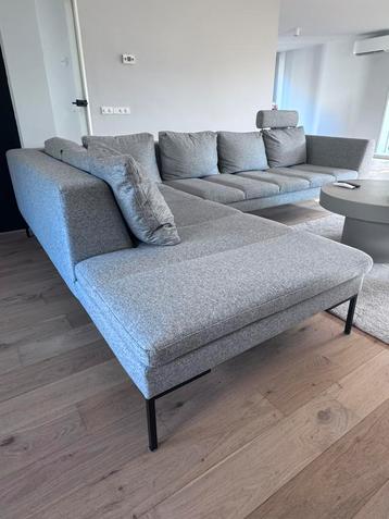 Designer hoekbank licht grijs