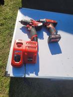 Milwaukee 12V Boormachine + 2 Accu's, Ophalen, Gebruikt, Variabele snelheid, Boor- en Schroefmachine