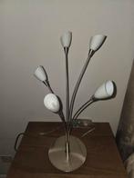 Mooie tafellamp met vijf lichtpunten, Gebruikt, Ophalen of Verzenden, Glas, Minder dan 100 cm