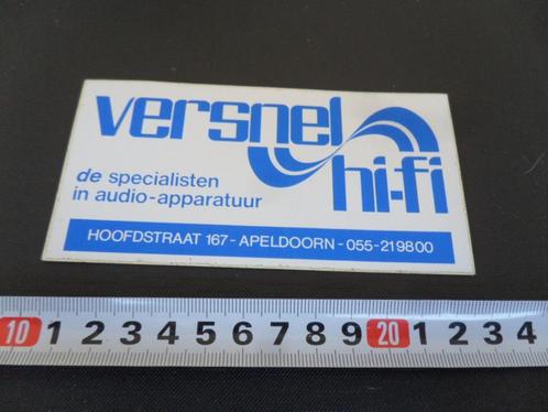 sticker apeldoorn versnel hi-fi audio-apparatuur *, Verzamelen, Stickers, Zo goed als nieuw, Bedrijf of Vereniging, Ophalen