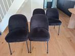 Eetkamerstoelen BePureHome, Ophalen, Zwart, Stof, Vier