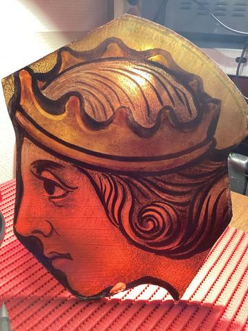 Gebrandschilderd afbeelding van Jezus ! beschikbaar voor biedingen