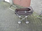 brocante oude bruine poppenwagen met dekje inklapbaar, Ophalen
