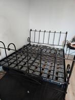 Mooie metalen bedframe met of zonder matras, Huis en Inrichting, Slaapkamer | Bedden, Ophalen, Zwart, Tweepersoons, Zo goed als nieuw