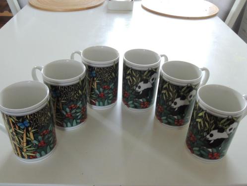 6 pandamokken Ruth Boden Dunoon Burma te koop aangeboden, Huis en Inrichting, Keuken | Servies, Zo goed als nieuw, Overige typen