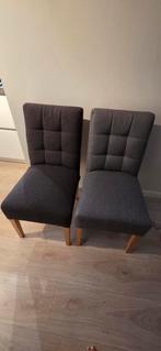 6 Eetkamerstoelen Antraciet/Grijs - Gebruikt, Huis en Inrichting, Stoelen, Ophalen, Hout, Gebruikt, Vijf, Zes of meer stoelen