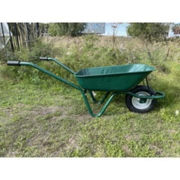 Kruiwagen 80 ltr groen gelakt div. o.a gegalvaniseerd enz. beschikbaar voor biedingen