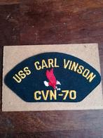 Pet (cap) embleem van vliegdekschip Carl Vinson  US Navy, Verzamelen, Militaria | Algemeen, Embleem of Badge, Amerika, Ophalen of Verzenden