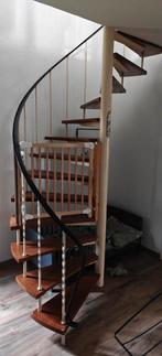 spiltrap hardhout en staal, Doe-het-zelf en Verbouw, Ladders en Trappen, Ophalen, Gebruikt, 2 tot 4 meter