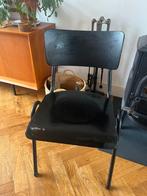 Kantine stoel vintage retro, Ophalen, Gebruikt, Zwart, Eén