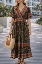 Groene jurk (one size), Maat 38/40 (M), Ophalen of Verzenden, Zo goed als nieuw, Onder de knie