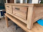 Mooie Houten Salontafel met Opbergruimte, Huis en Inrichting, Ophalen, 100 tot 150 cm, 50 tot 100 cm, Zo goed als nieuw
