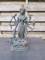 Bronzen beeld van Durga Mahishasura Mardini/Nandi/India, Ophalen of Verzenden