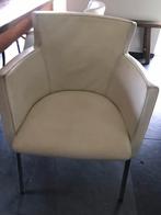 Lederen eetkamerstoelen, Huis en Inrichting, Ophalen, Gebruikt, Wit, Leer