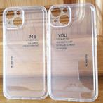 Nieuw - 2 Transparante iPhone 14 hoesjes voor liefdeskoppel, Ophalen of Verzenden, Nieuw, IPhone 14, Hoesje of Tasje