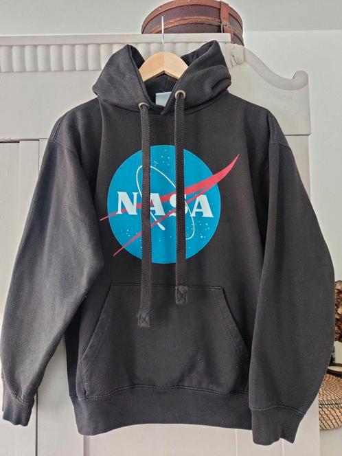 Zwarte hoodie H&M met print Nasa in maat s, Kinderen en Baby's, Kinderkleding | Maat 176, Zo goed als nieuw, Jongen of Meisje