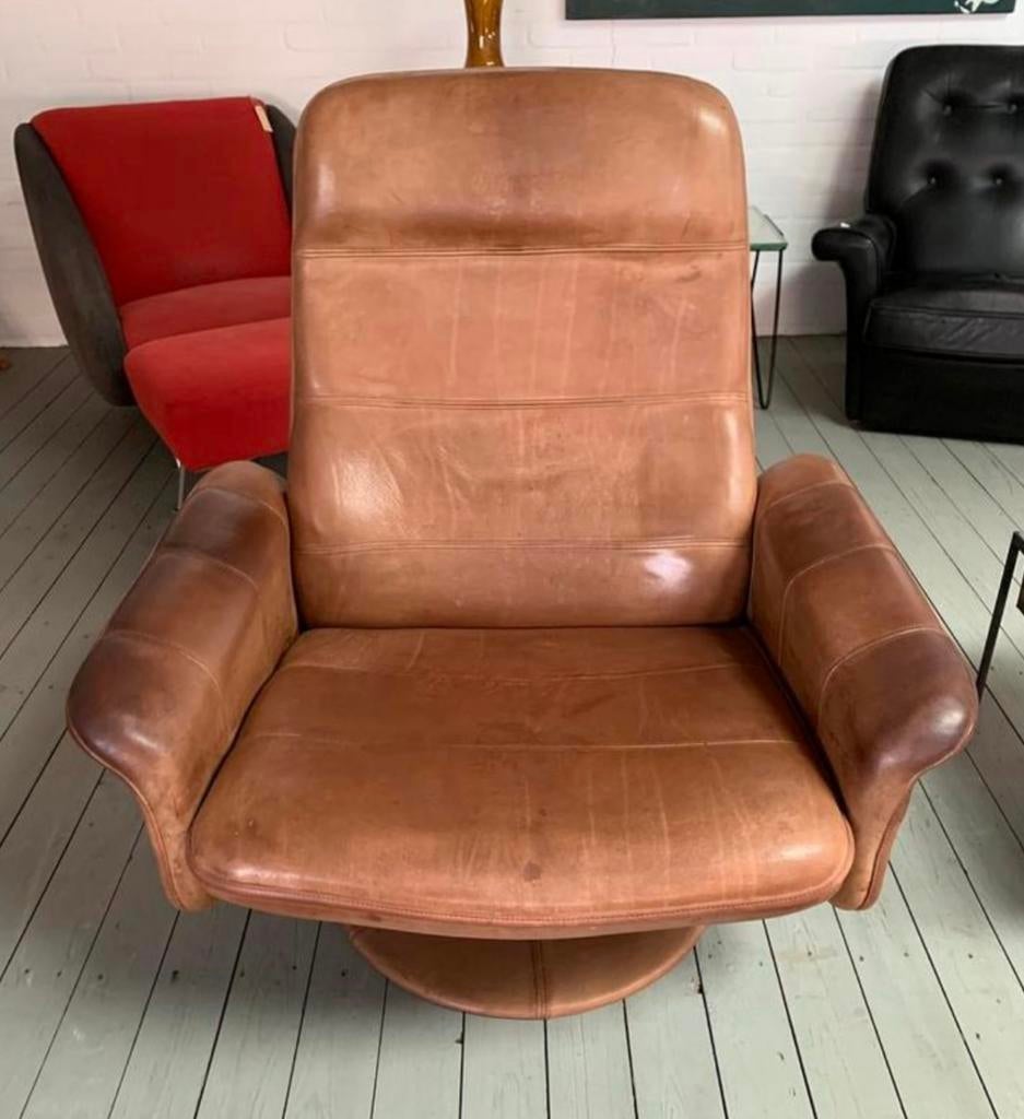 Fauteuil vintage nek leren De Sede model DS-50 lounge chair, Huis en Inrichting, Fauteuils, Ophalen of Verzenden