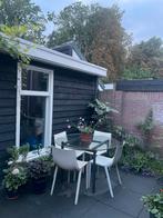 Vier Tuinstoelen te koop, Tuin en Terras, Tuinstoelen, Ophalen, Gebruikt, Plastic, Stapelbaar