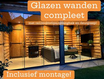 Veranda glazen schuifdeuren. Inc montage beschikbaar voor biedingen