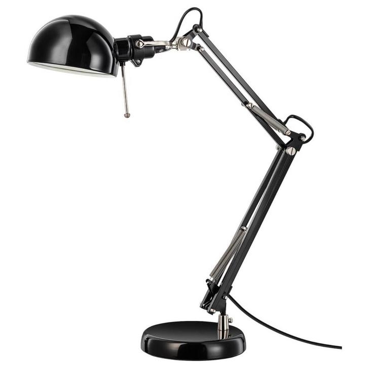 IKEA FORSA Bureaulamp zwart - Nieuw in Doos!, Huis en Inrichting, Lampen | Tafellampen, Nieuw, Metaal, Ophalen
