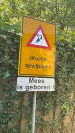 Geboortebord verkeerdsbord, Ophalen, Gebruikt