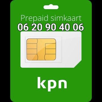 KPN prepaid simkaart makkelijk nummer 06 20 90 40 06. Nieuw. beschikbaar voor biedingen