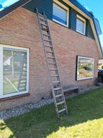 Hard houten schilderstrap, ladder 2x 14 treden, Doe-het-zelf en Verbouw, Ladders en Trappen, Ladder, Gebruikt, Ophalen of Verzenden