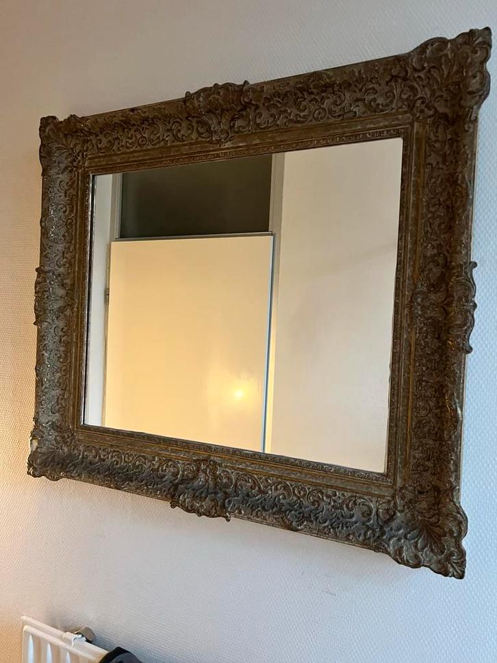 Barok  Spiegel met Ornamenten, Antiek en Kunst, Antiek | Spiegels, 50 tot 100 cm, Minder dan 100 cm, Rechthoekig, Ophalen