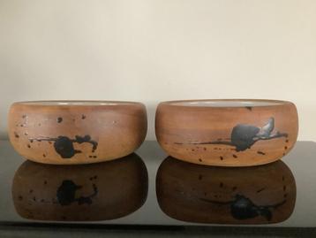 Keramieken kommen – Poterie de la Colombe – Madeleine Brault beschikbaar voor biedingen