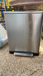 Prullenbak RVS eko, Huis en Inrichting, Woonaccessoires | Prullenbakken, Ophalen, Met pedaal, 50 tot 75 cm, 40 liter of meer