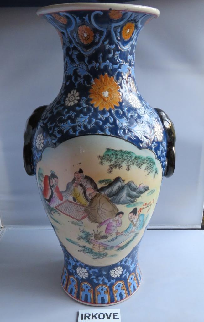 GROTE CHINESE VAAS * DECOR TAXEREN * Gemerkt *, Antiek en Kunst, Antiek | Vazen, Verzenden