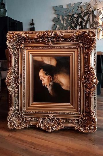 Schilderij olieverf op doek in zeer apart in mooie lijst beschikbaar voor biedingen