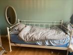 Romantisch wit metalen bed electrische bodem, Huis en Inrichting, Slaapkamer | Bedden, Verstelbaar, 90 cm, Wit, Romantisch