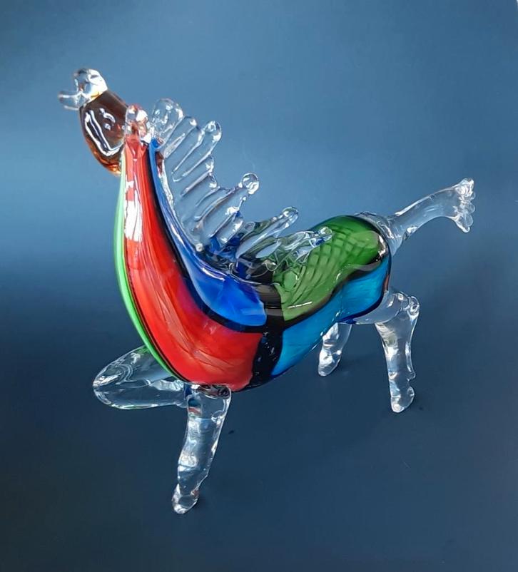 Murano Stijl Glazen Paard, Antiek en Kunst, Antiek | Glas en Kristal, Ophalen of Verzenden