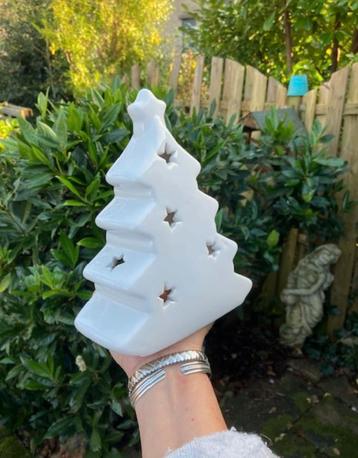 Kerstboom 🎄waxinelicht houder wit keramiek beschikbaar voor biedingen