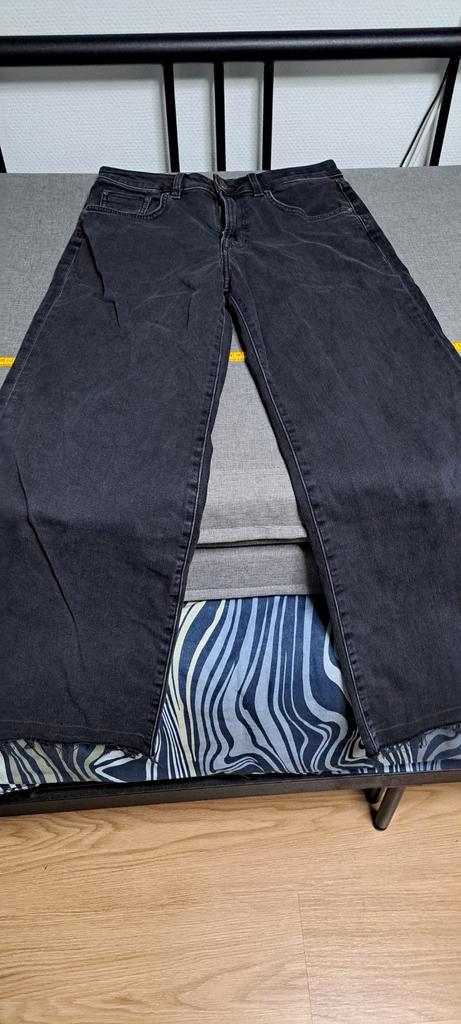 Dames Wide Leg Jeans - Maat 38 zgan, Kleding | Dames, Spijkerbroeken en Jeans, Gedragen, W30 - W32 (confectie 38/40), Zwart, Ophalen of Verzenden