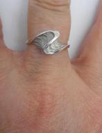 Zilveren modernist ring gesigneerd maat 17.75 nr.1807, Sieraden, Tassen en Uiterlijk, Ringen, 17 tot 18, Dame, Zo goed als nieuw